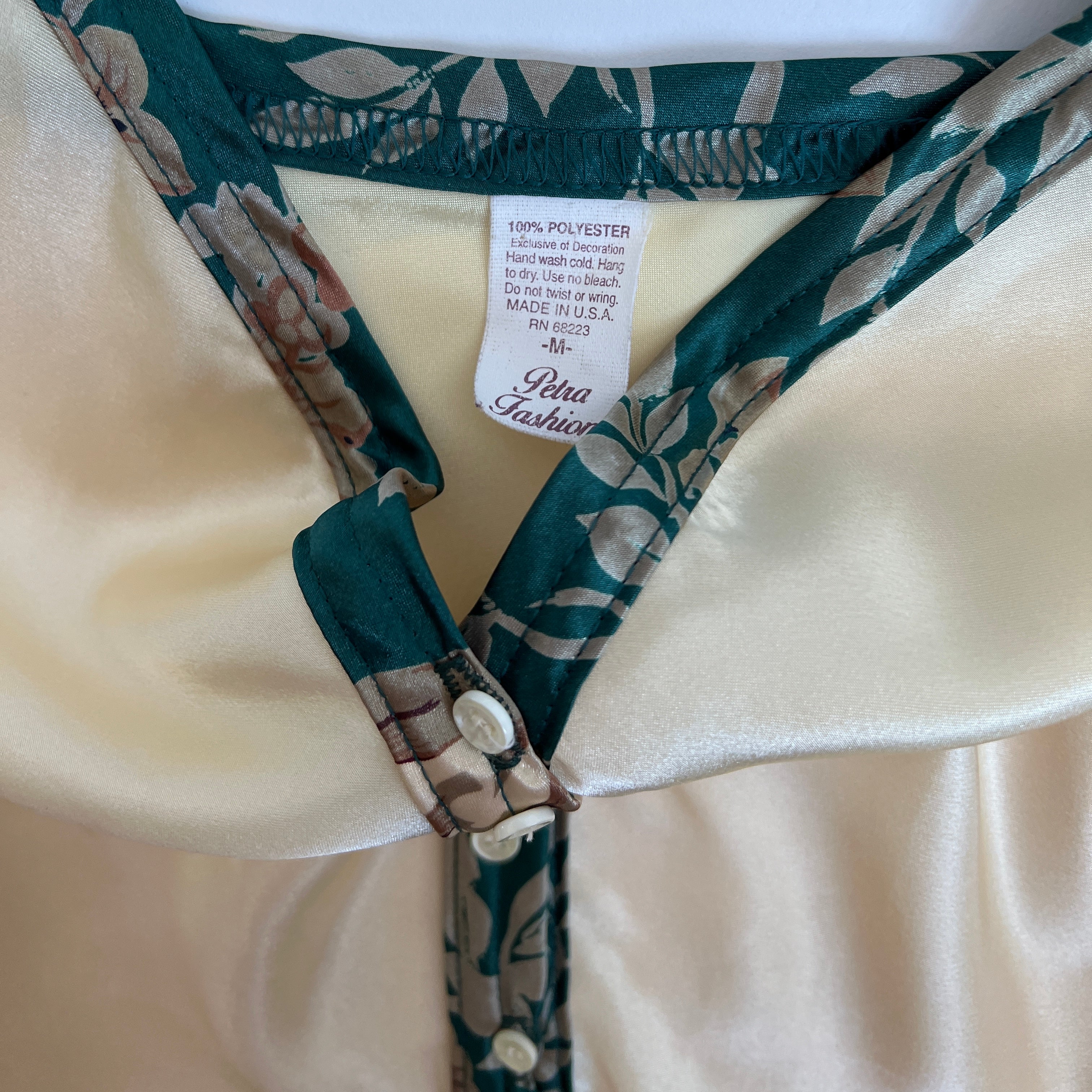 Vintage cream satin cami M