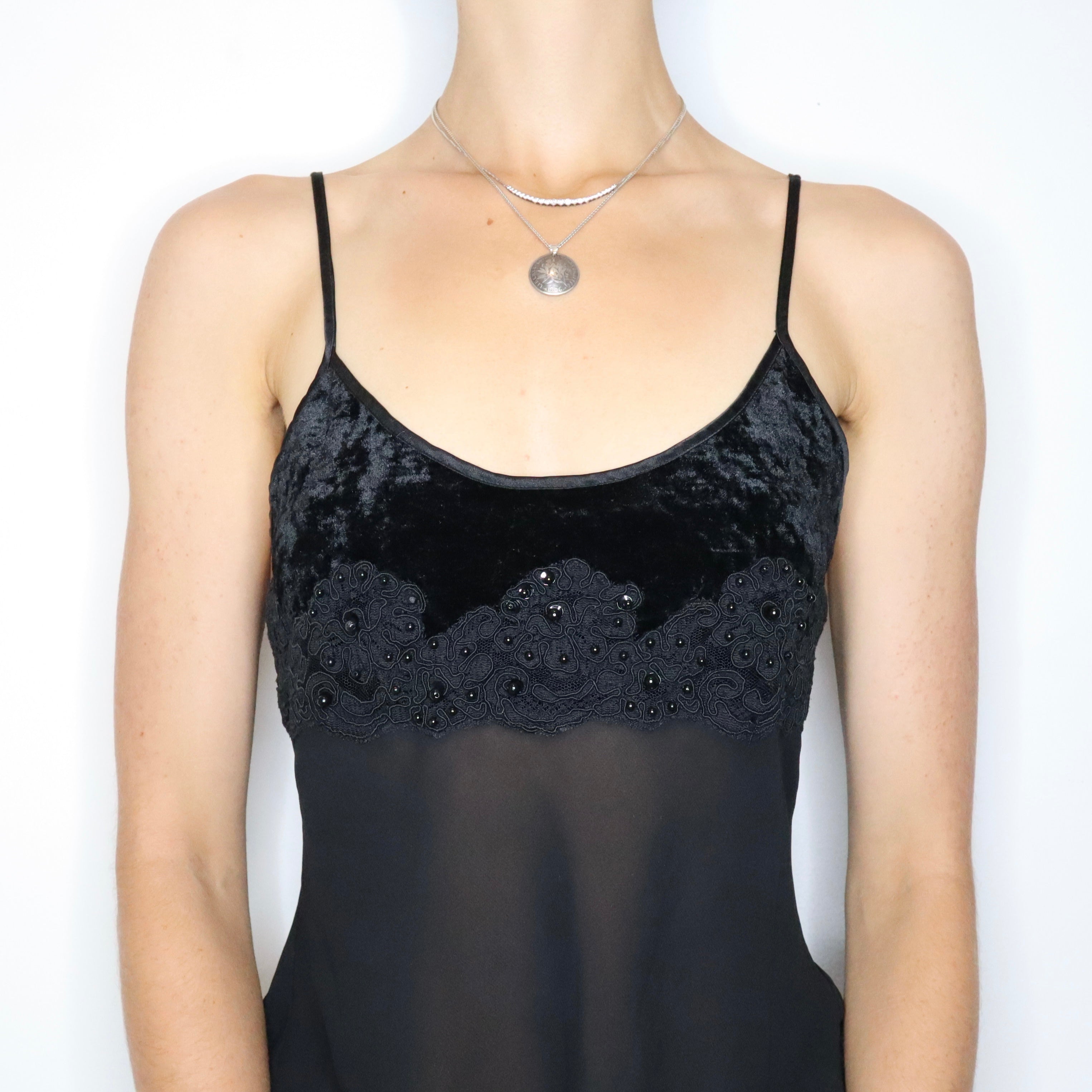 Black Beaded Camisole (Medium) 