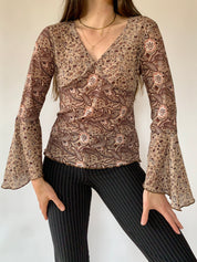 Y2K Bell Sleeve Top