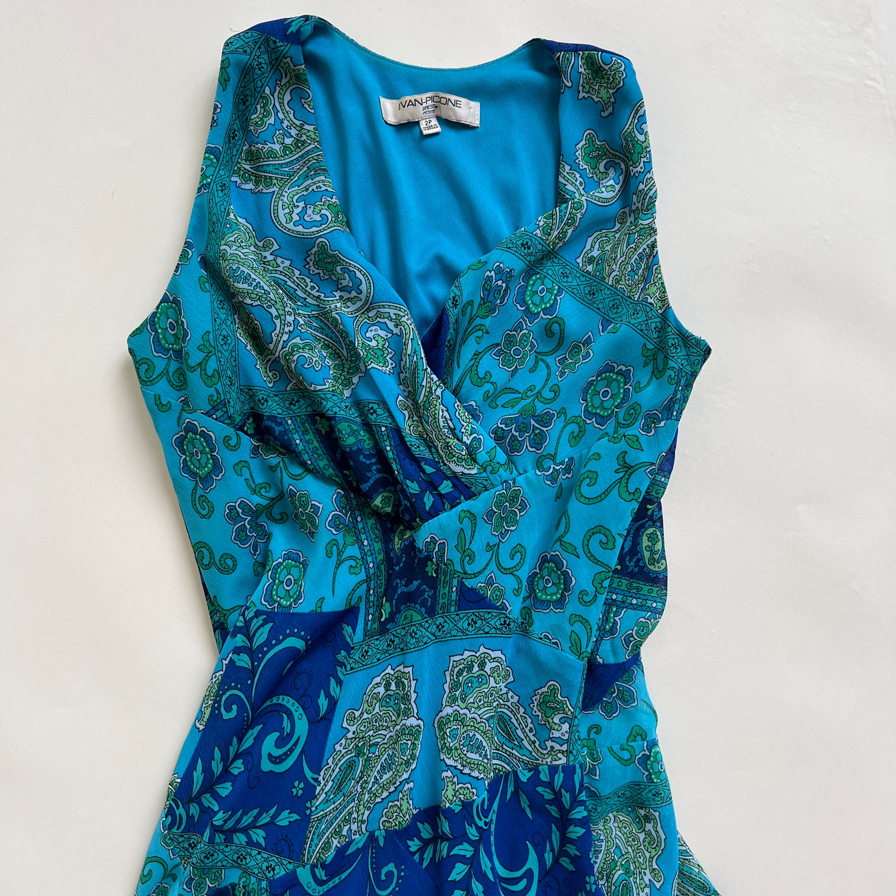 00s paisley patchwork midi