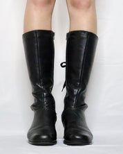Black Leather Riding Boots (7-7.5 US)