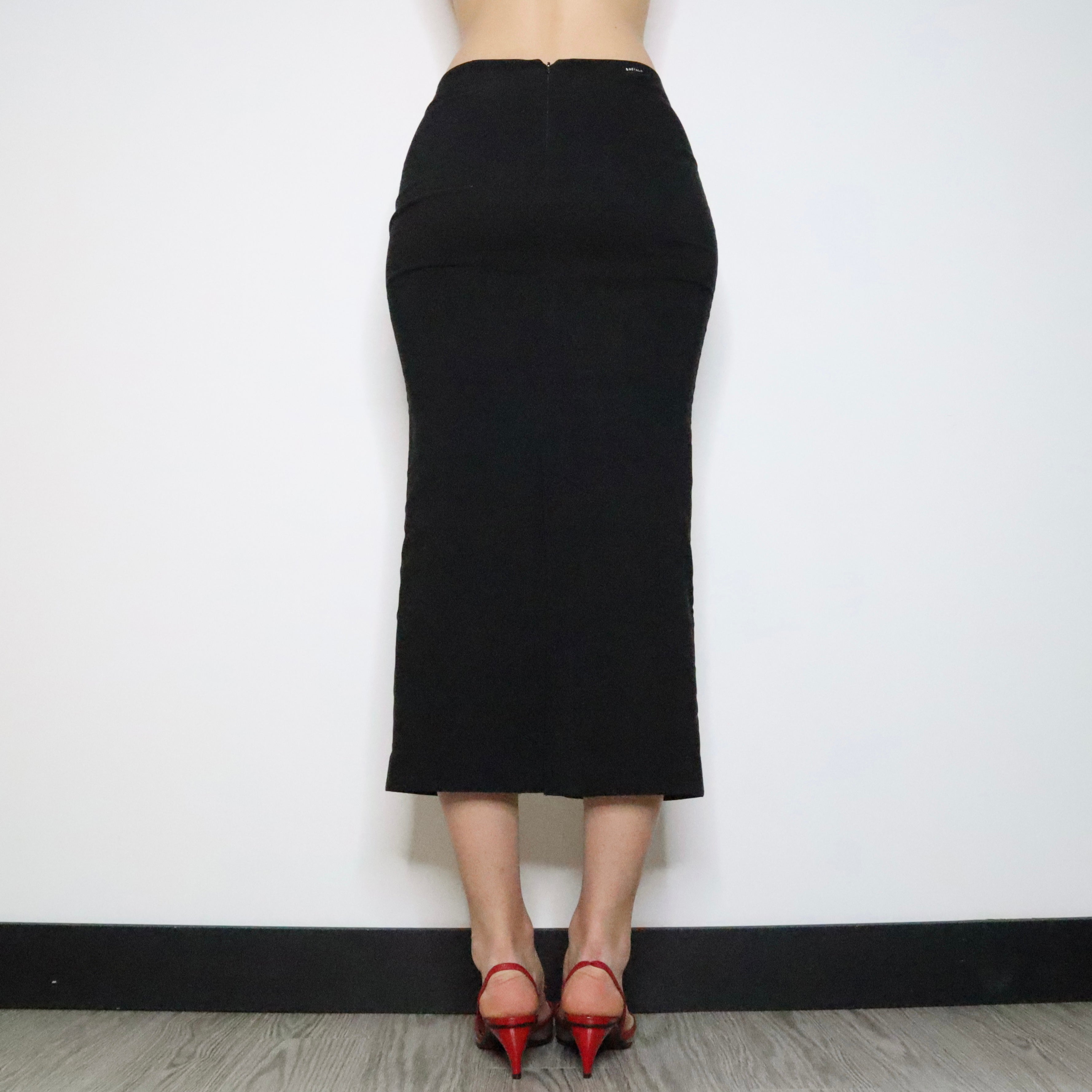 Long Black Pencil Skirt (Small)