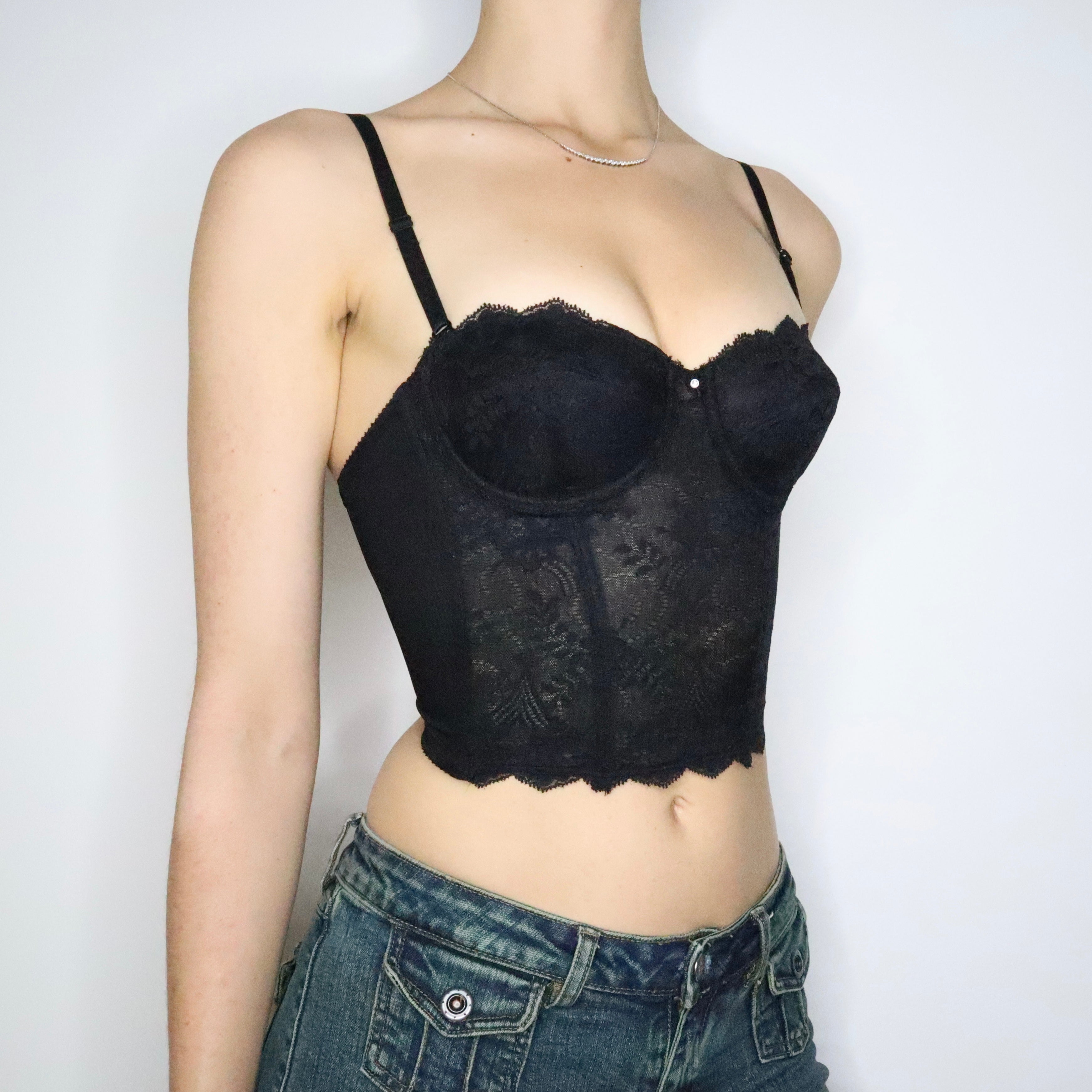 Black Lace Bustier (XS)