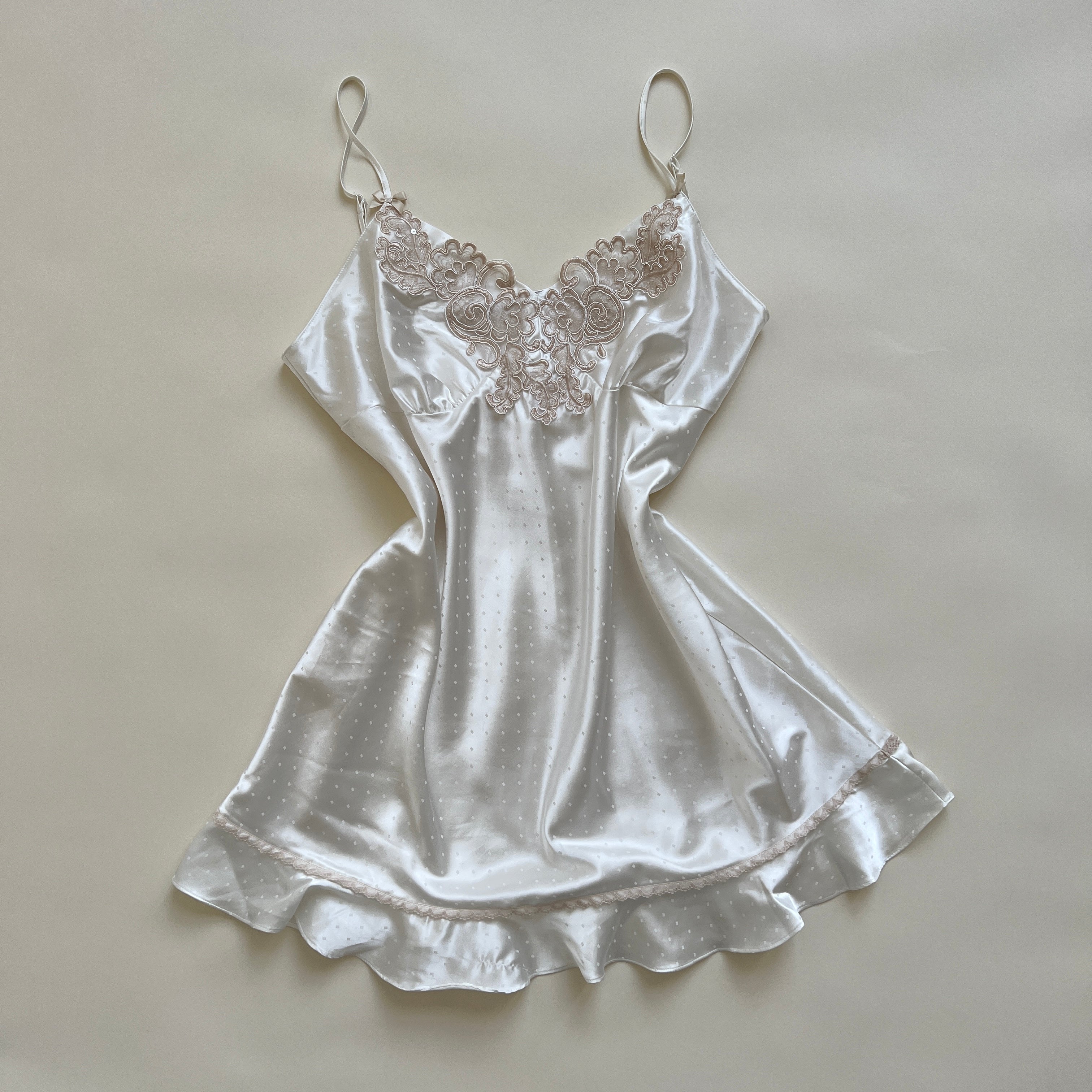 Dotted lace trim slip