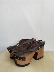 Sz 9 vintage wooden platforms