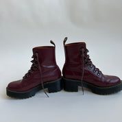 Maroon doc martens size 9
