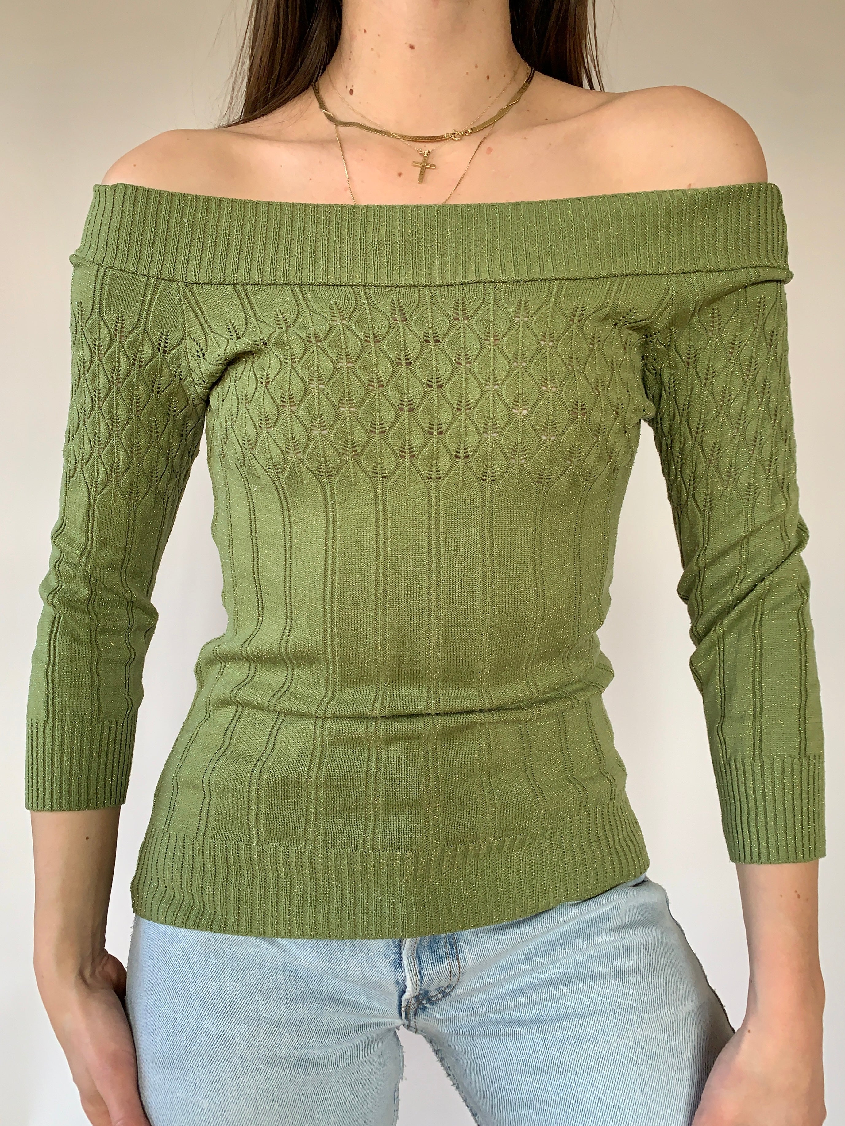 Y2K Boat Neck Top