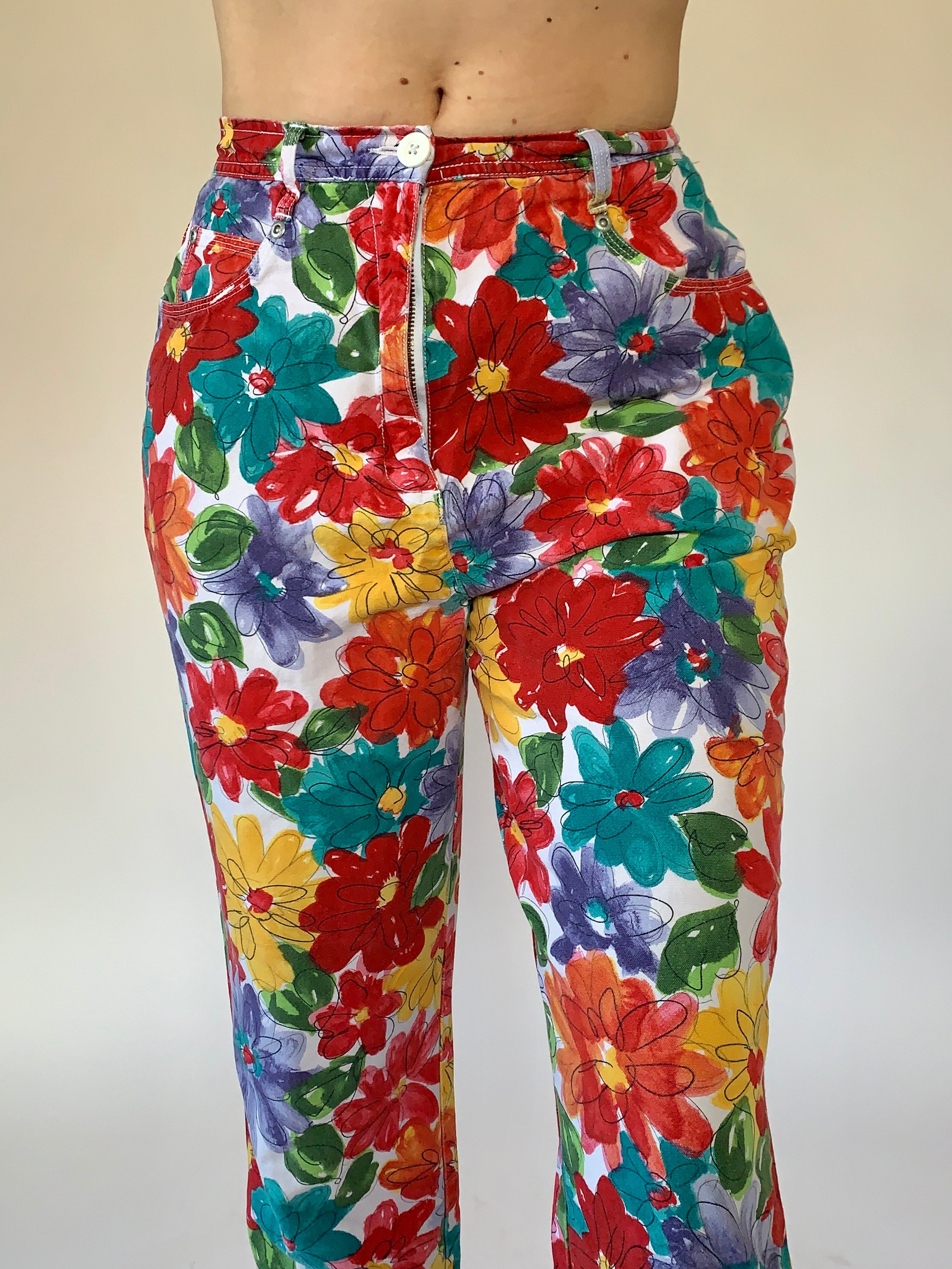 Vintage 1990s Flower Pants