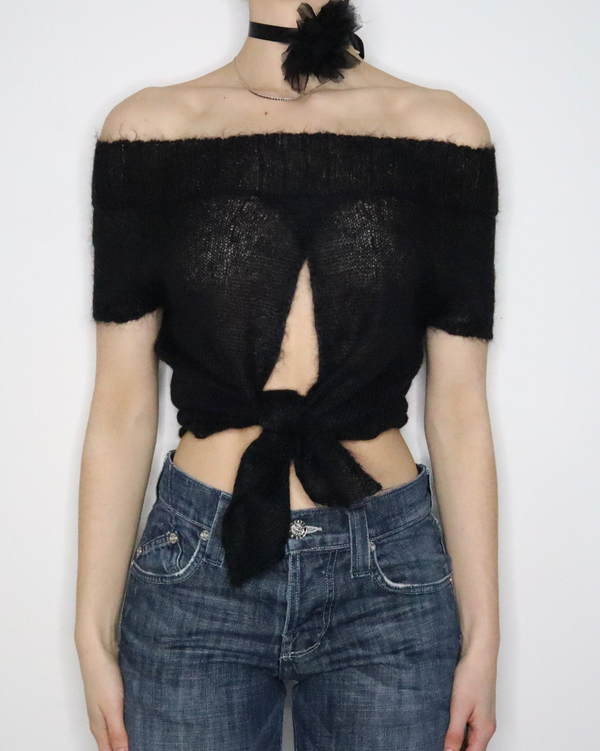 Black Mohair Sweater (M-L) 