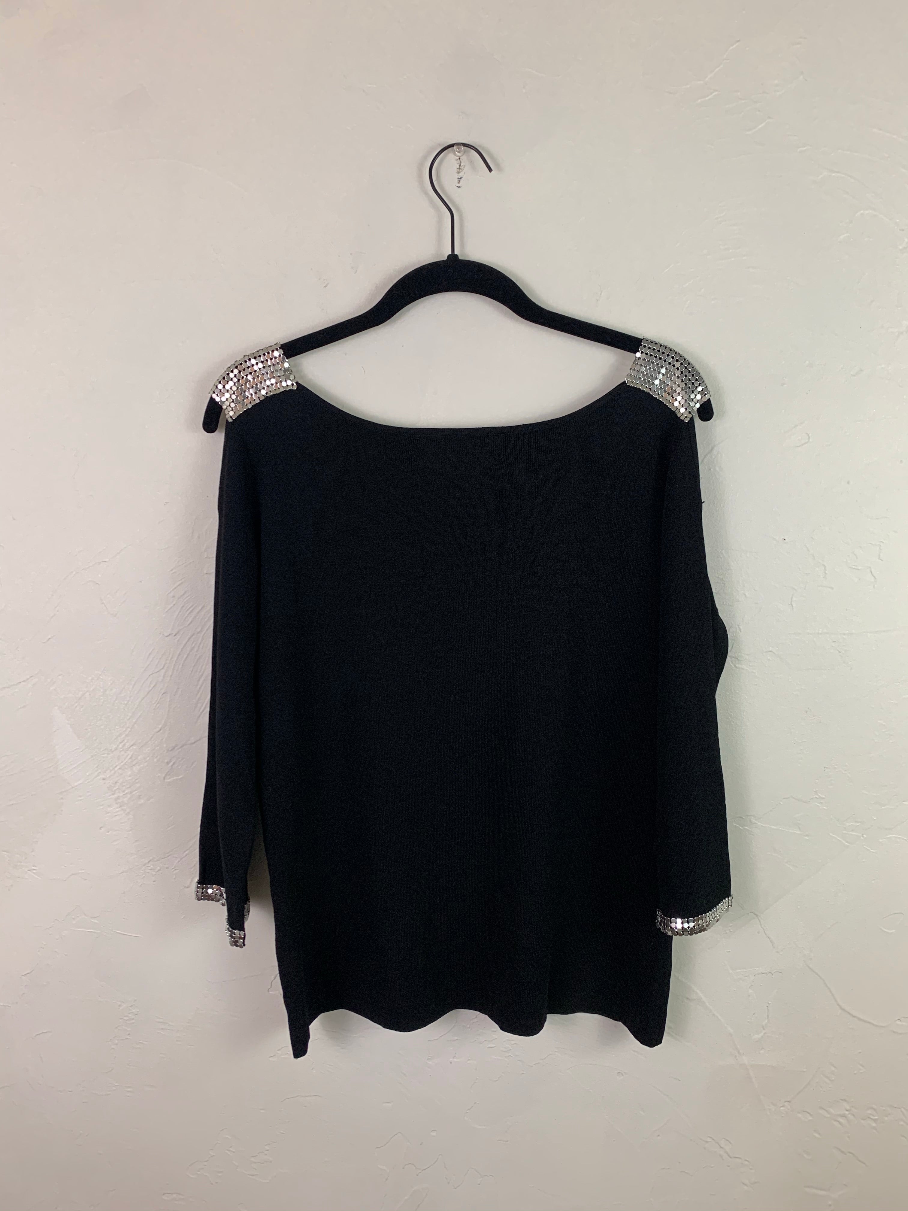 Slinky black spandex top XL