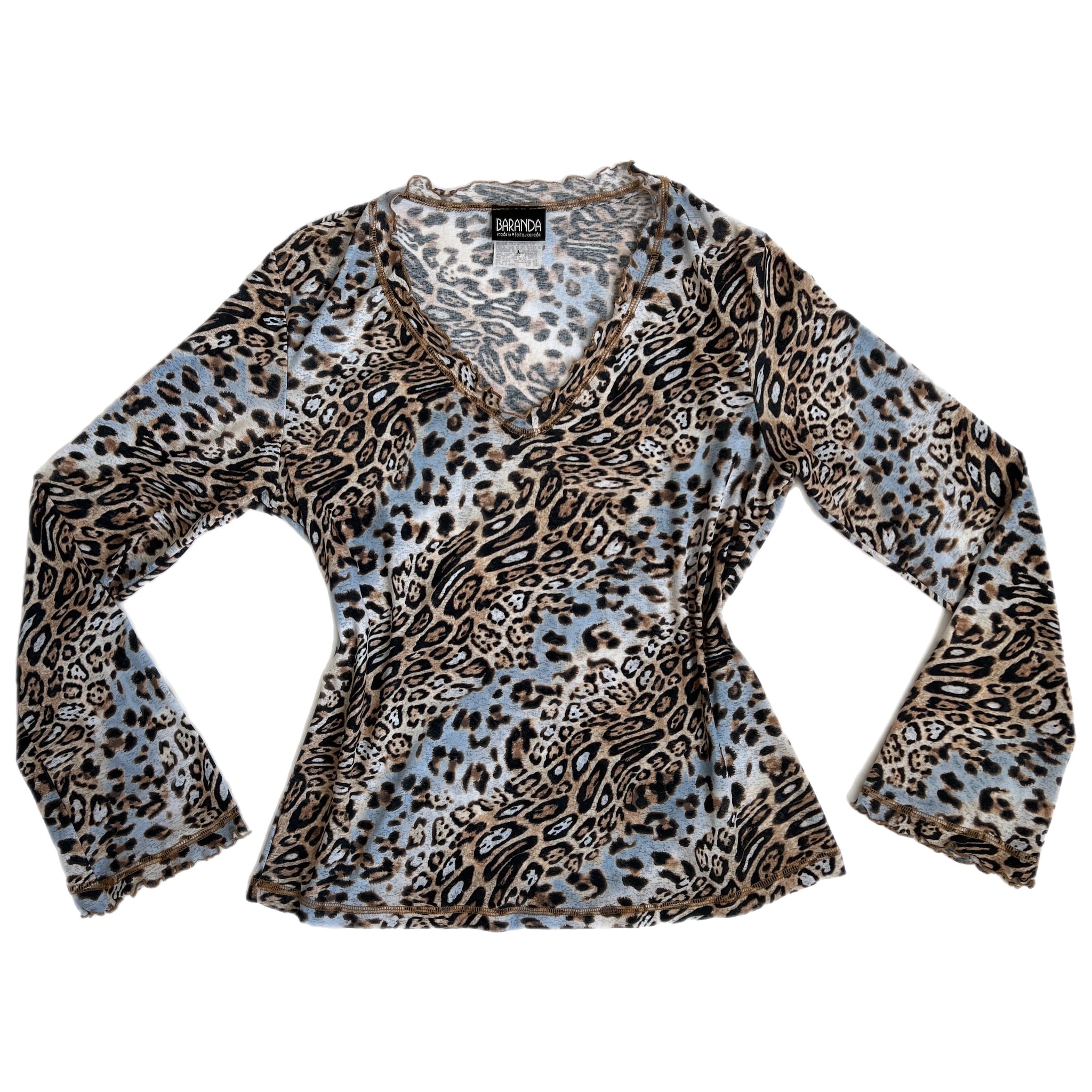 00s Blue cheetah print