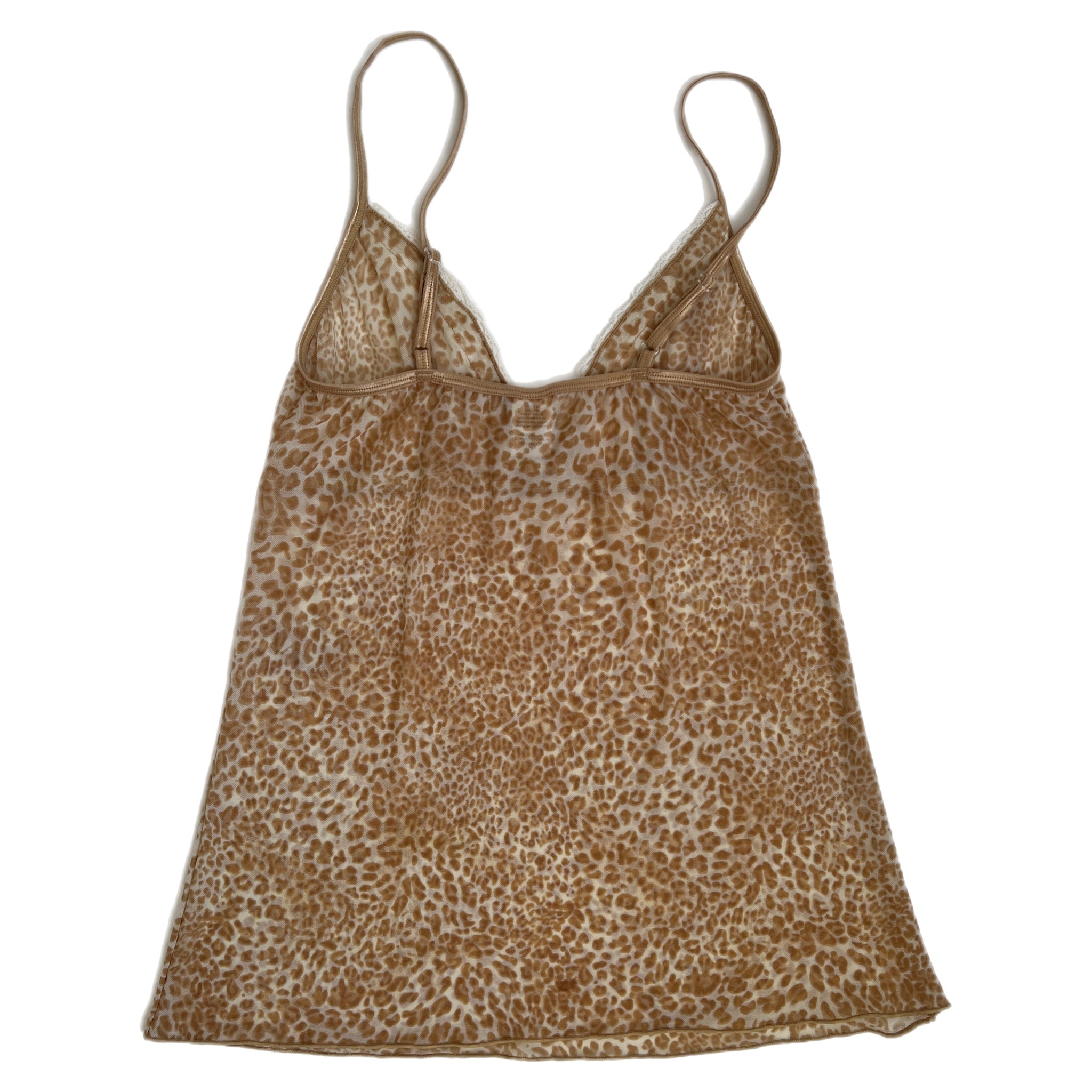 Beige cheetah lace cami