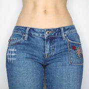 Patchwork Flare Jeans (Small)