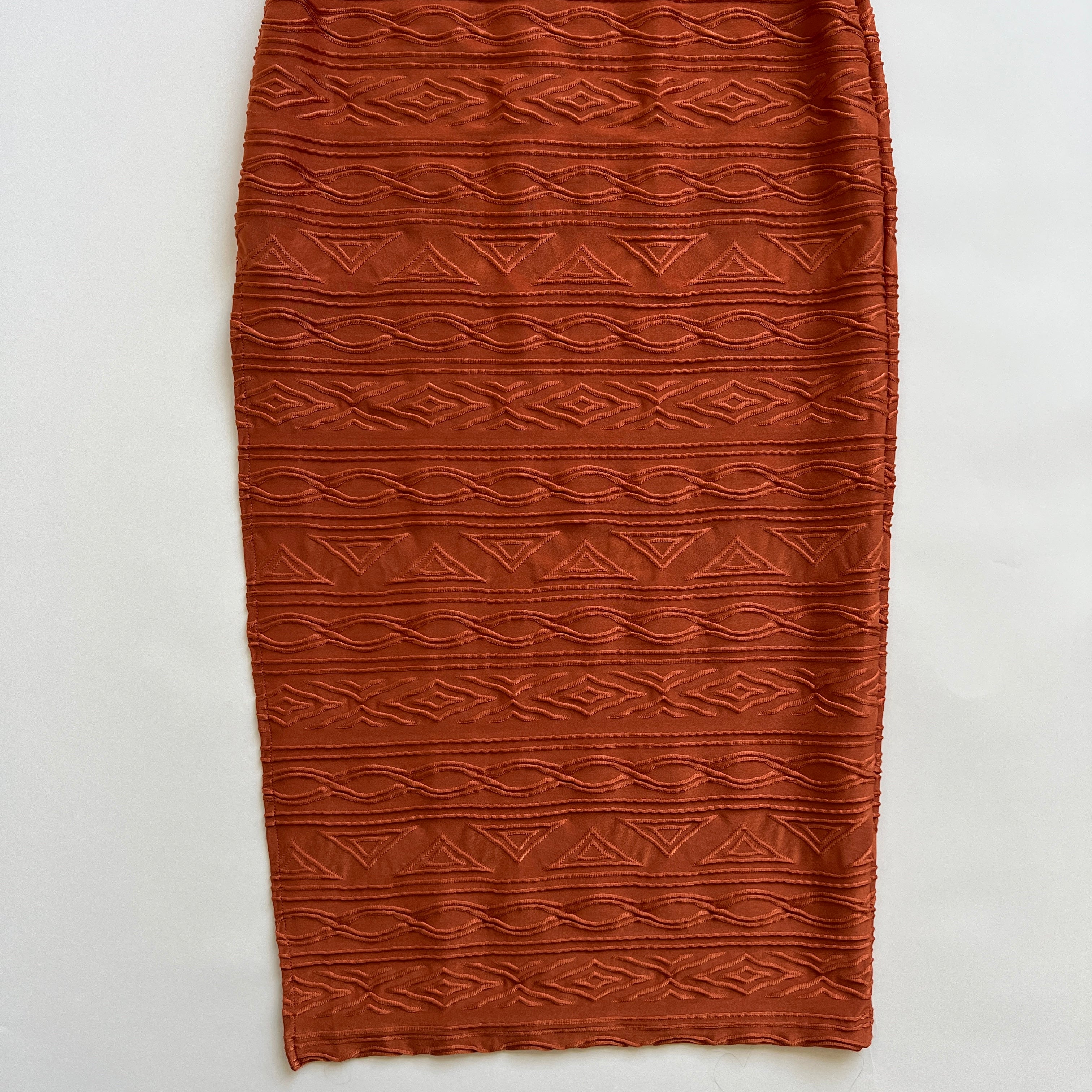 Burnt orange textured maxi