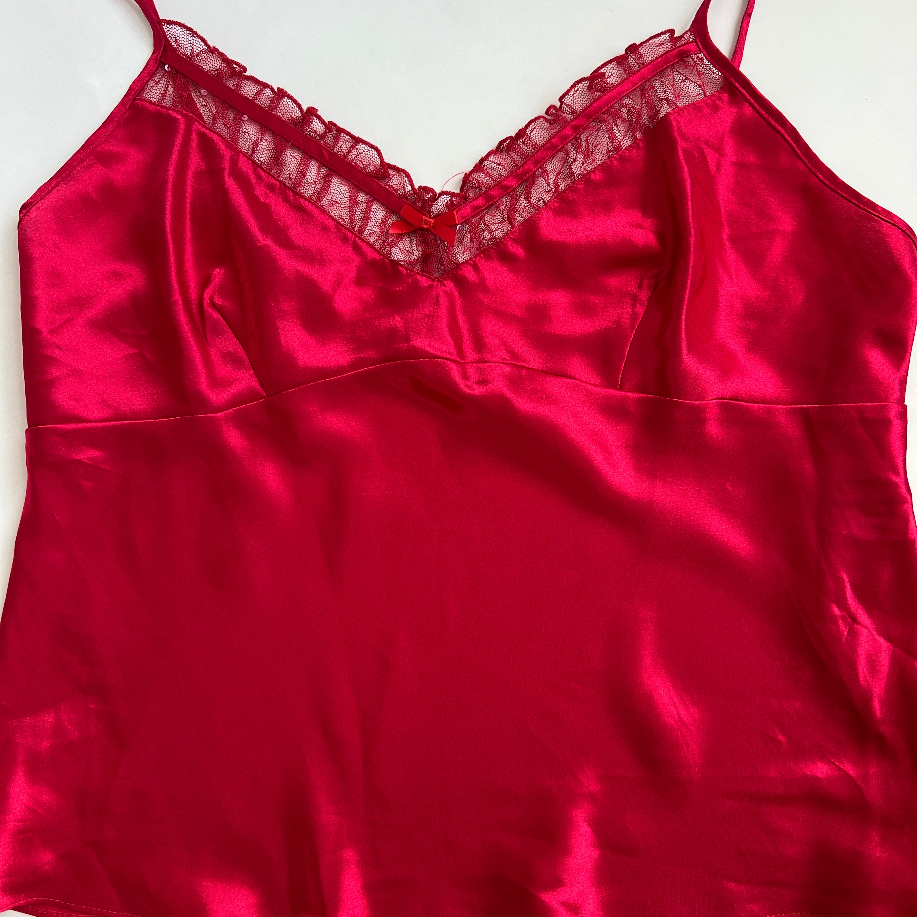 Red satin 2 pc sleep set