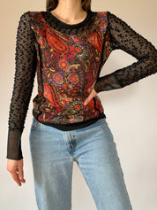 Y2K Paisley Top