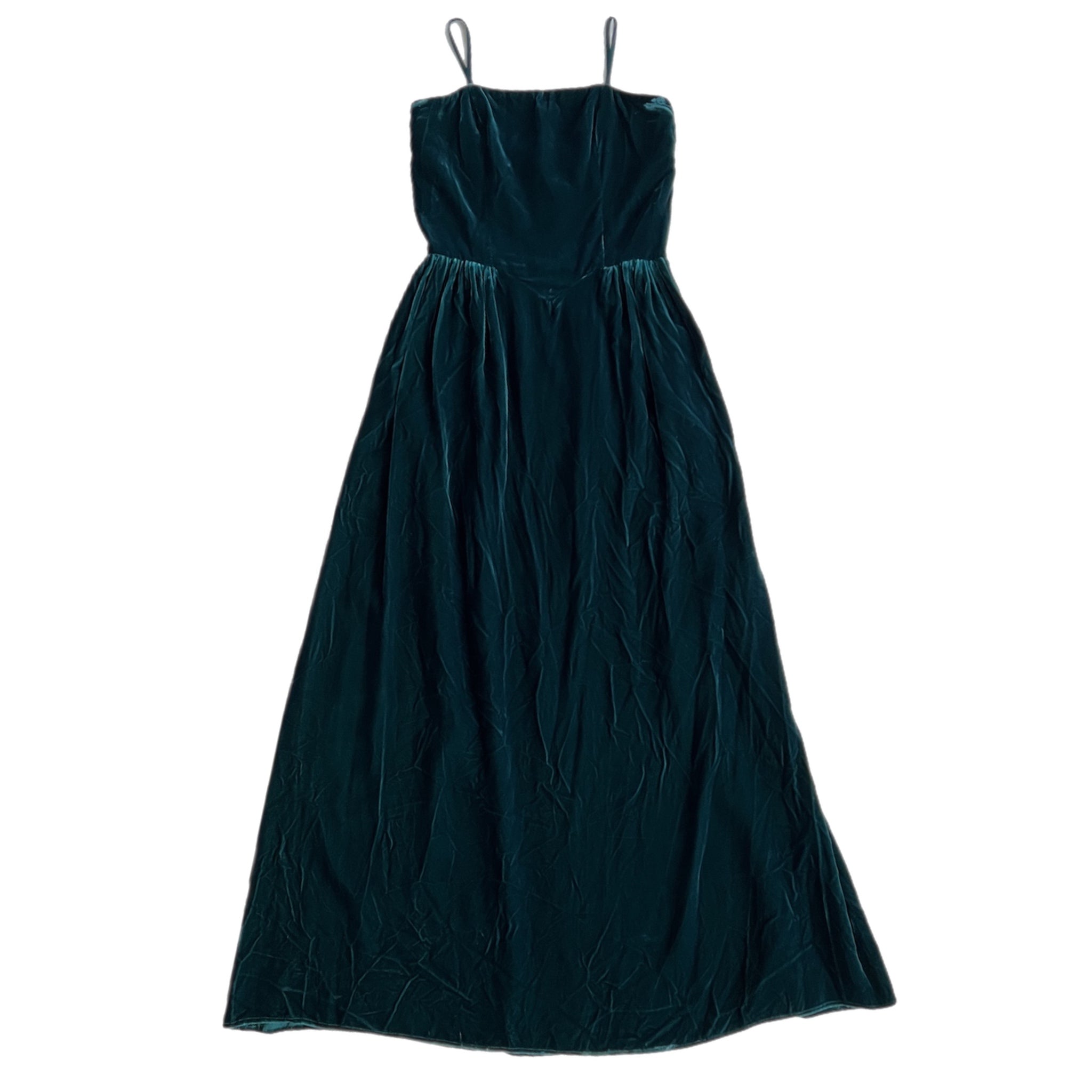 Vintage emerald velvet maxi dress