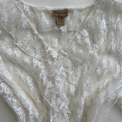 Sheer lace button up