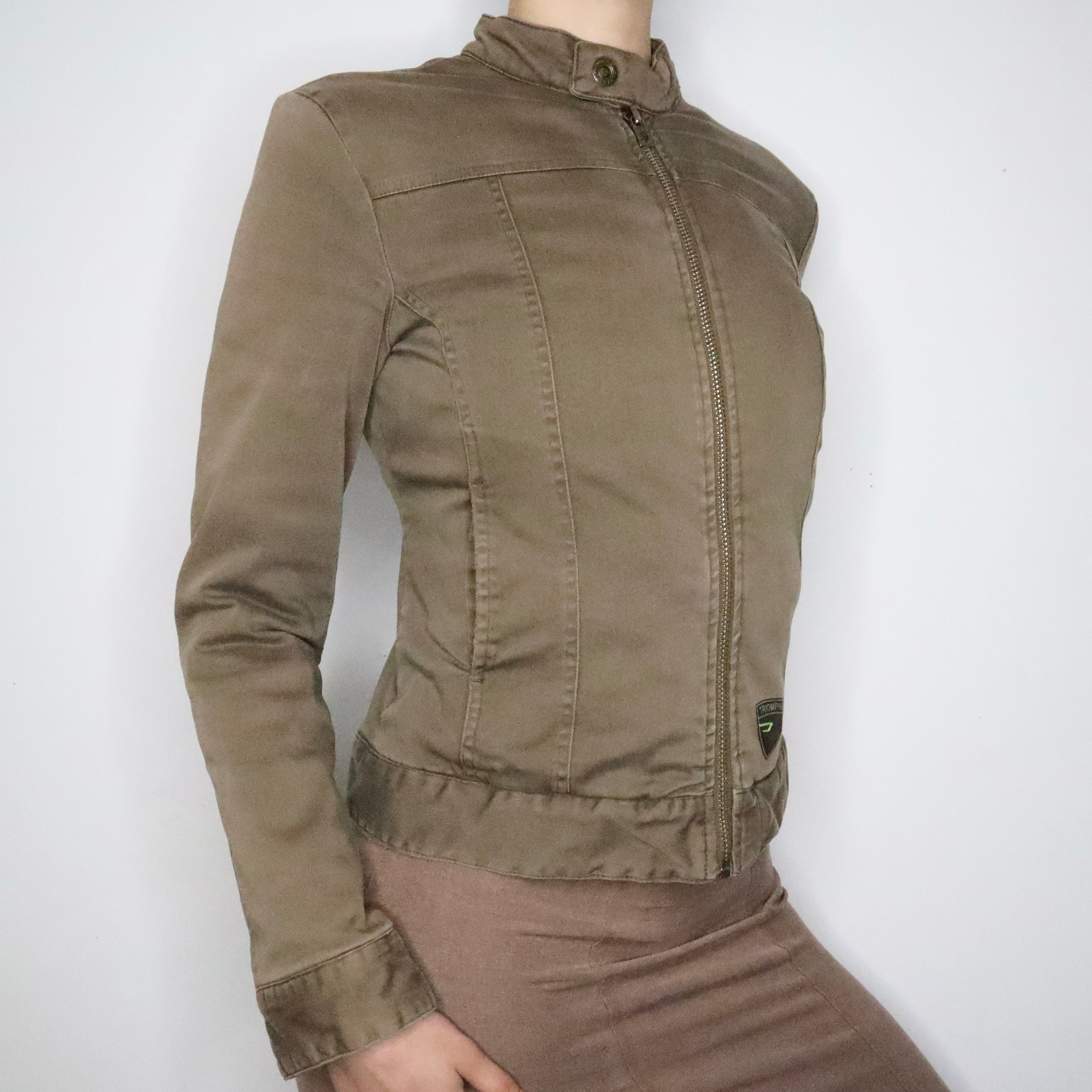 Diesel Khaki Green Moto Jacket (Medium)