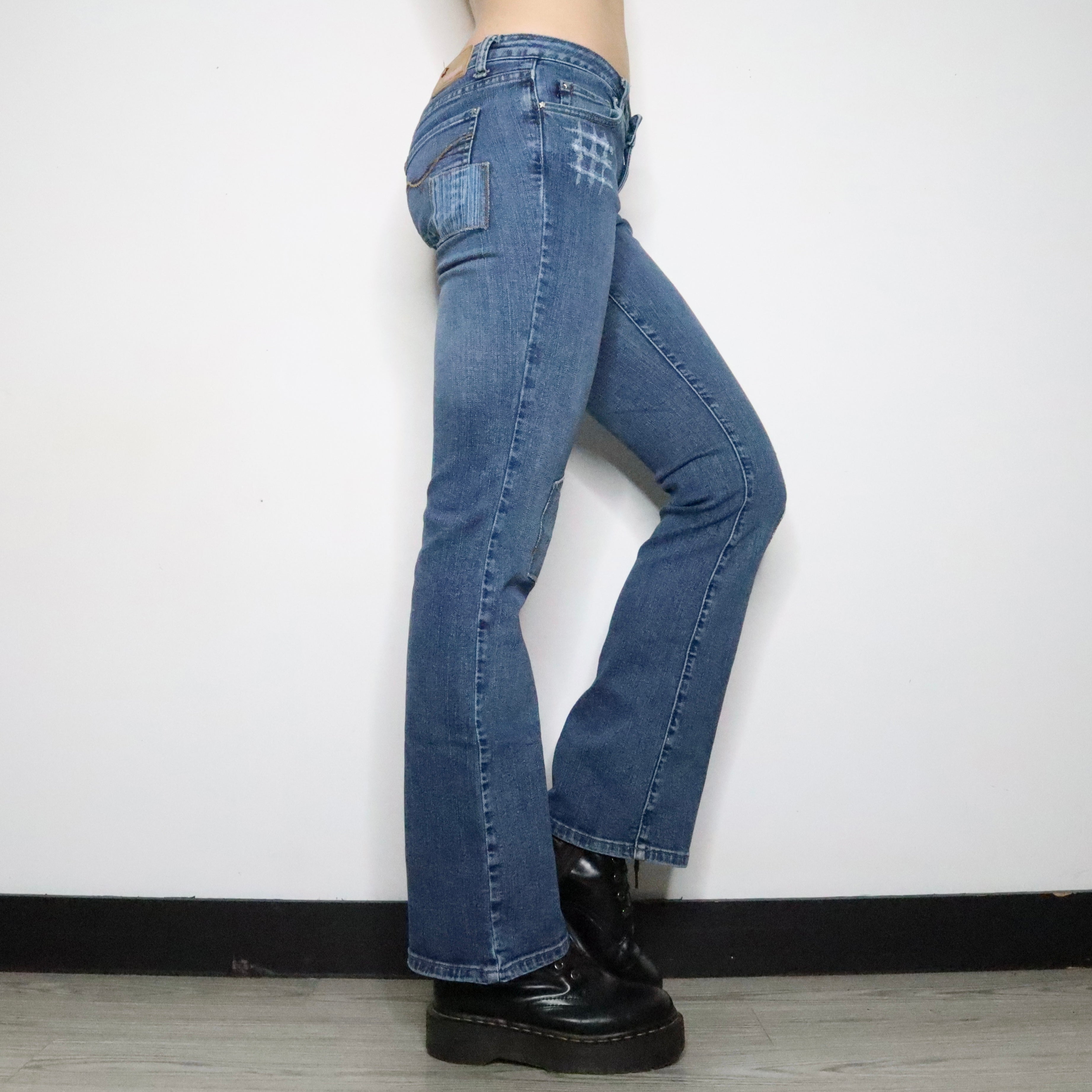 Patchwork Flare Jeans (Small)