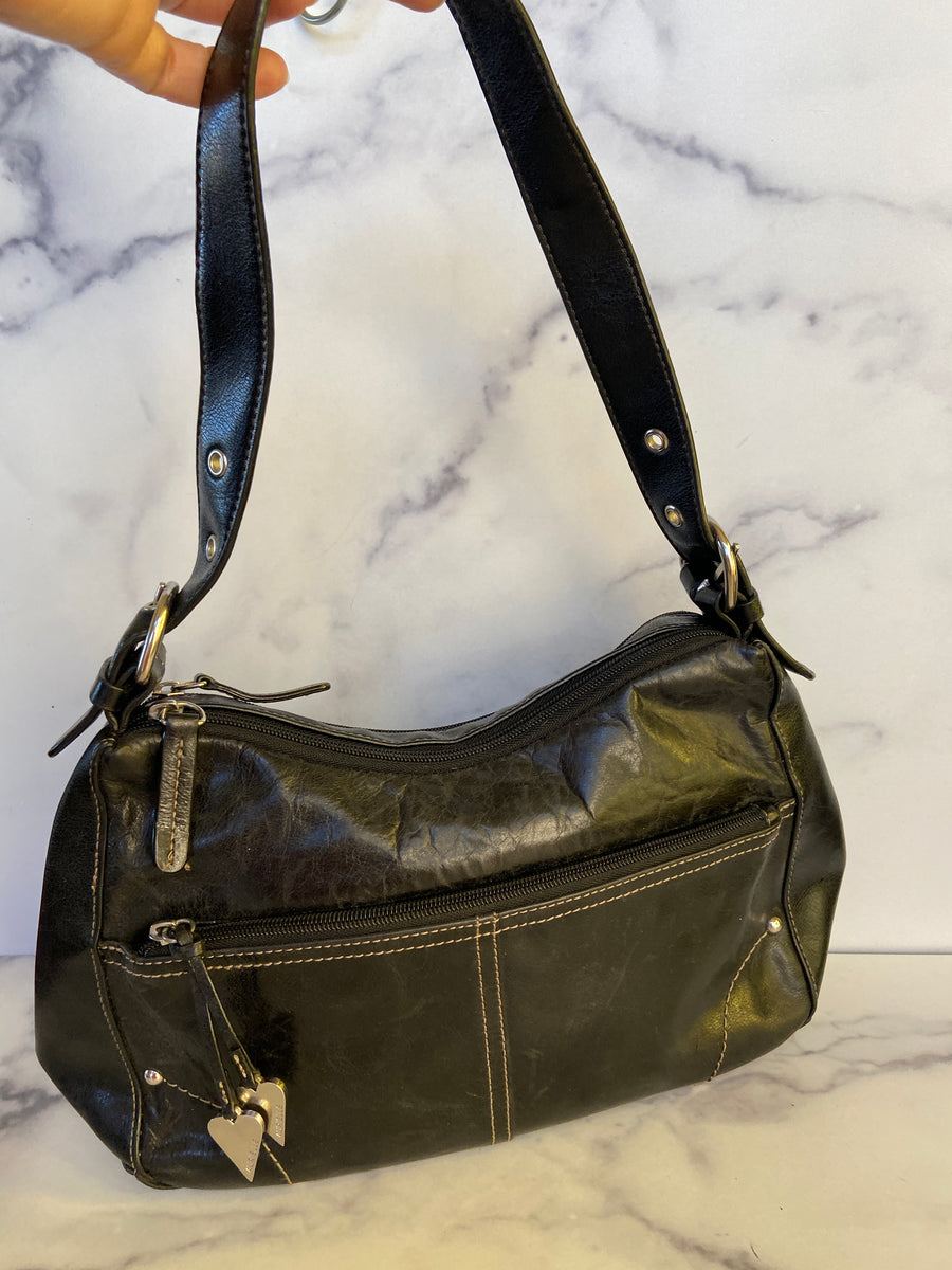 Leather black purse