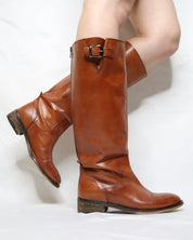 Brown Leather Riding Boots (7.5 US/38 EU)