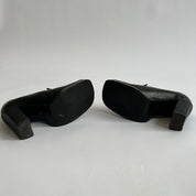 90s black loafer heels 6