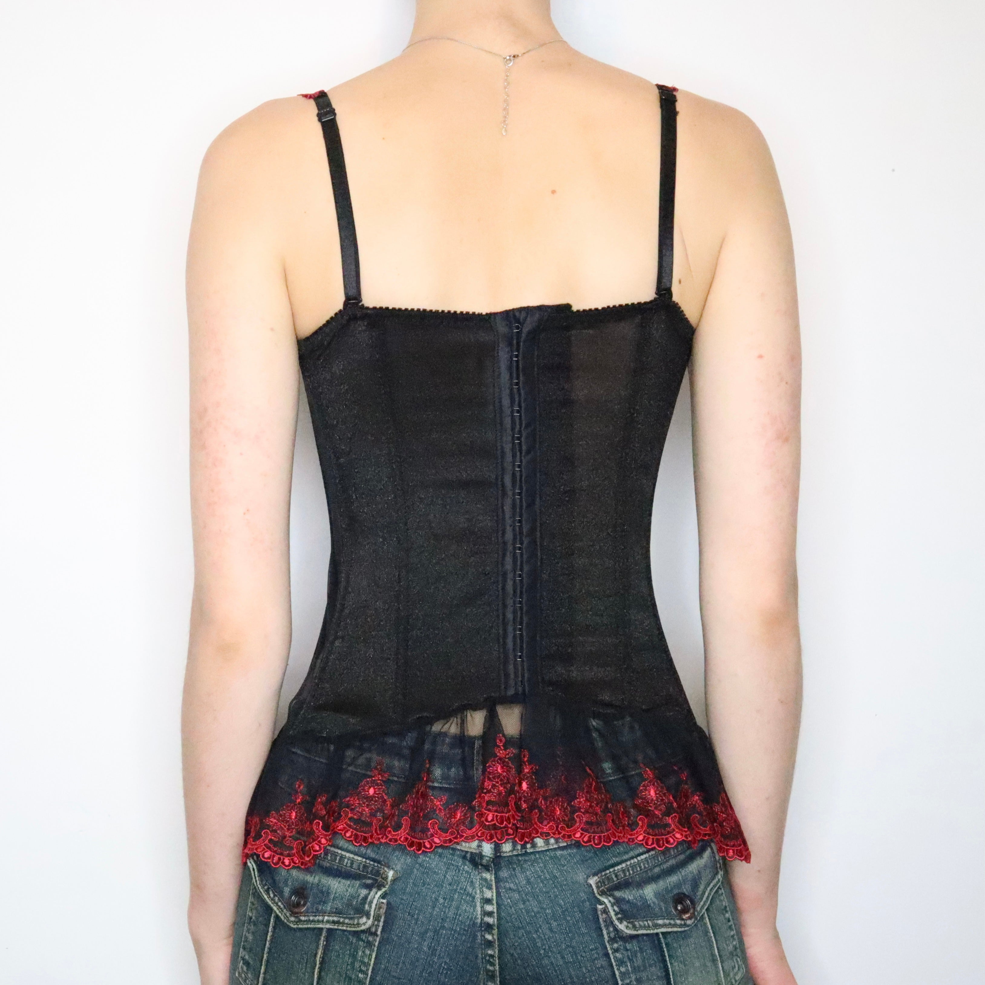 Embroidered Mesh Bustier (Medium)