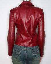 Red Leather Jacket (XS-S) 