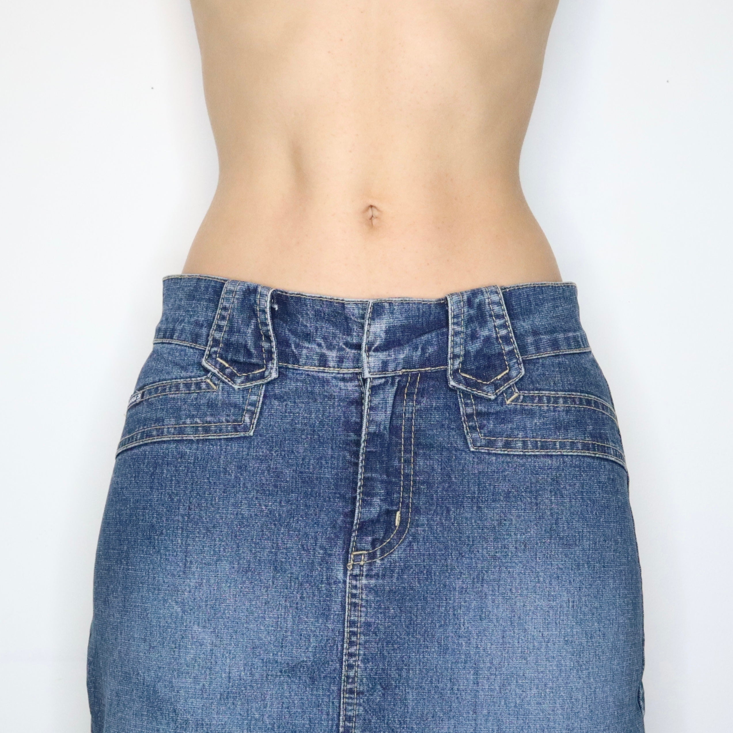 Y2K Denim Midi Skirt (S/M)