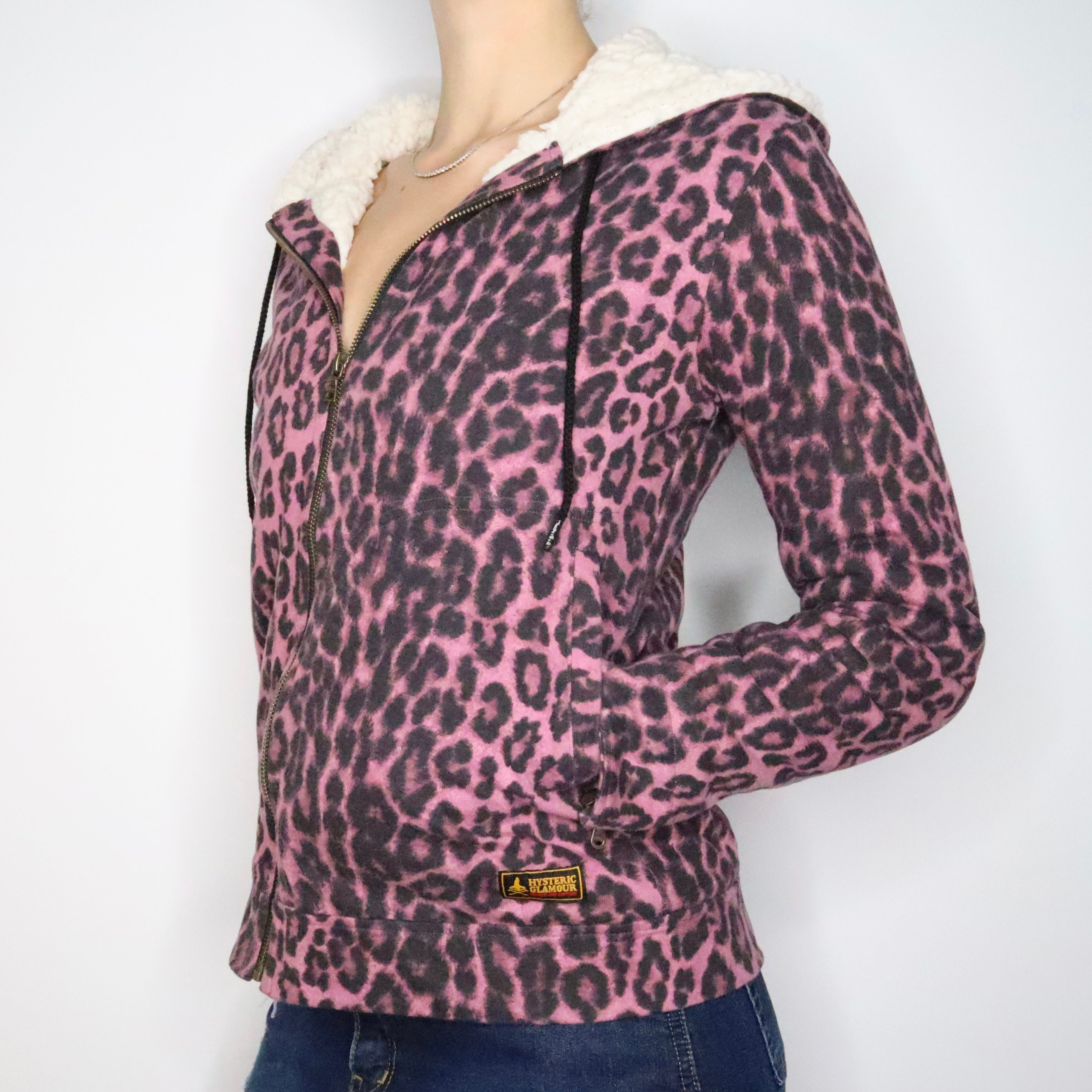 Hysteric Glamor Pink Cheetah Print Hoodie (S-L)