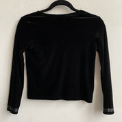 Velvet cropped cardigan