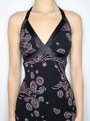 Bebe Black Halter Dress (Small)