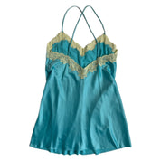 Soft jersey cyan slip