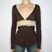 Guess Brown Boho Blouse (Large)