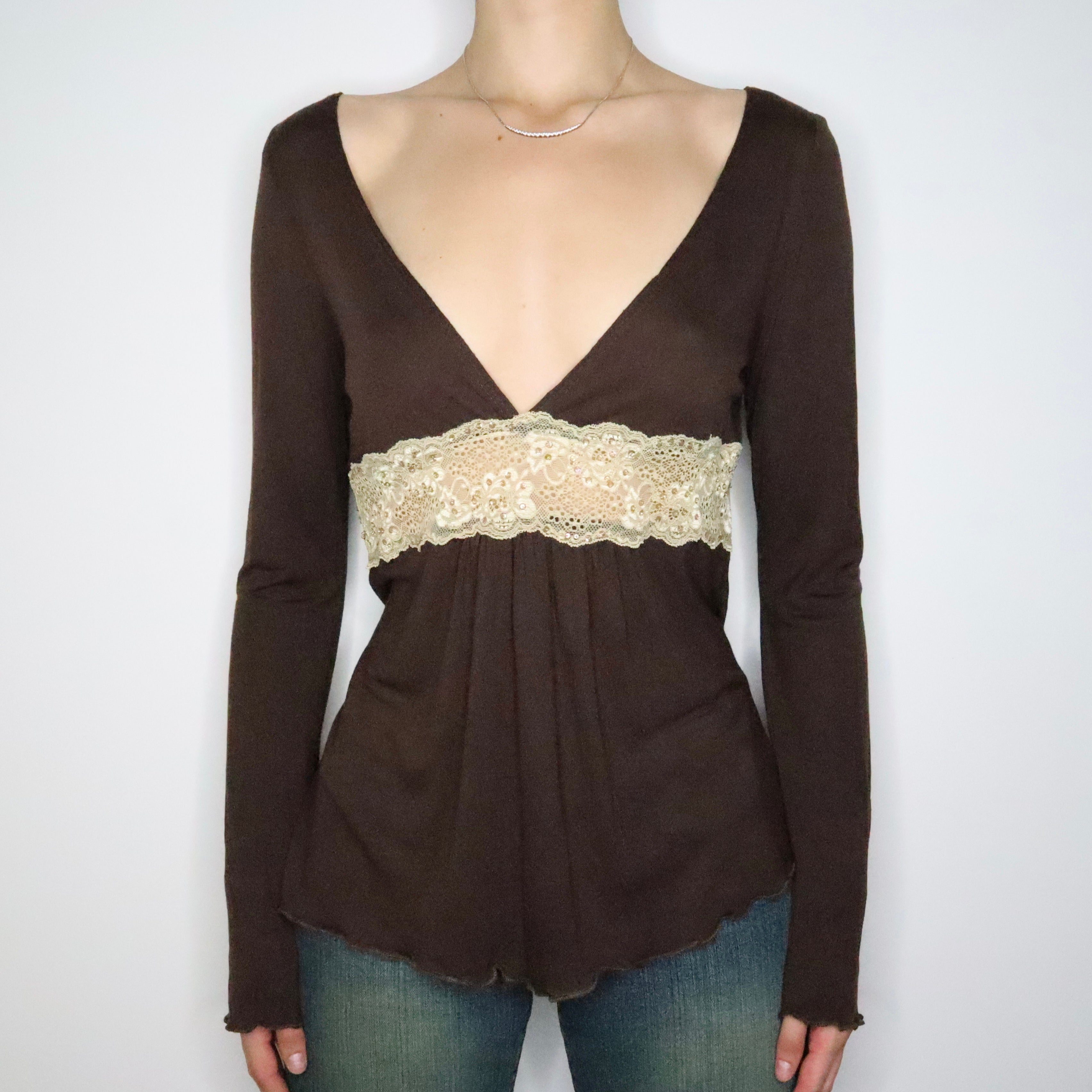 Guess Brown Boho Blouse (Large)