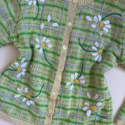 plaid & floral cardigan