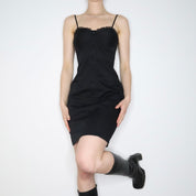 90s GUESS Black Bustier Dress (S/M)