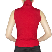 Lace up suede sweater vest