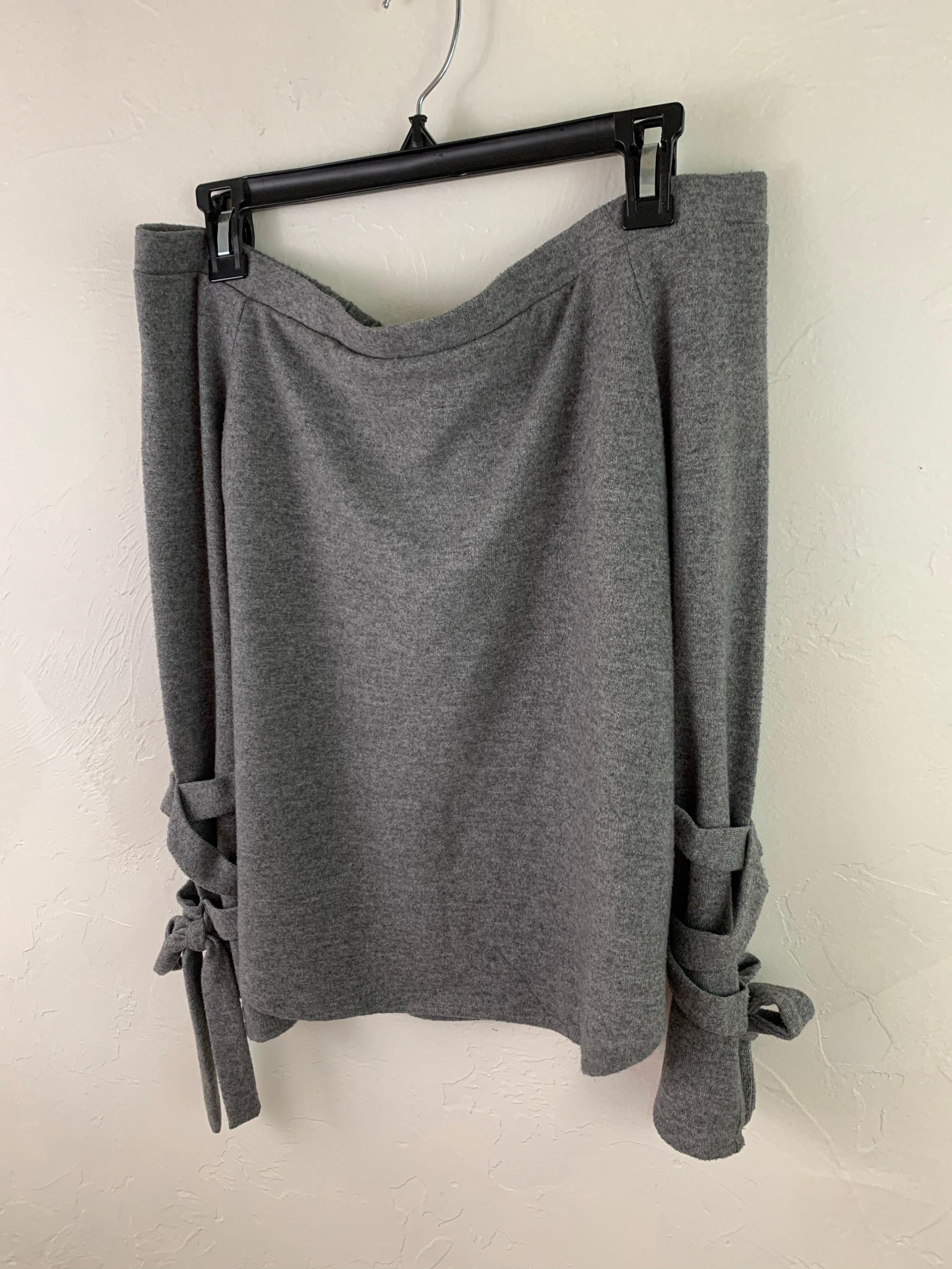Gray off the shoulder top
