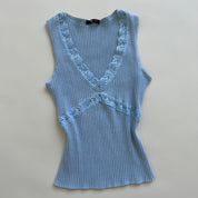 00s baby blue ribbed tank