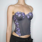 Gray Mesh Bustier (36D/38C)