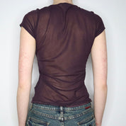 Dark Purple Mesh Blouse (Medium)