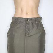 Khaki Cargo Midi Skirt (S-M) 