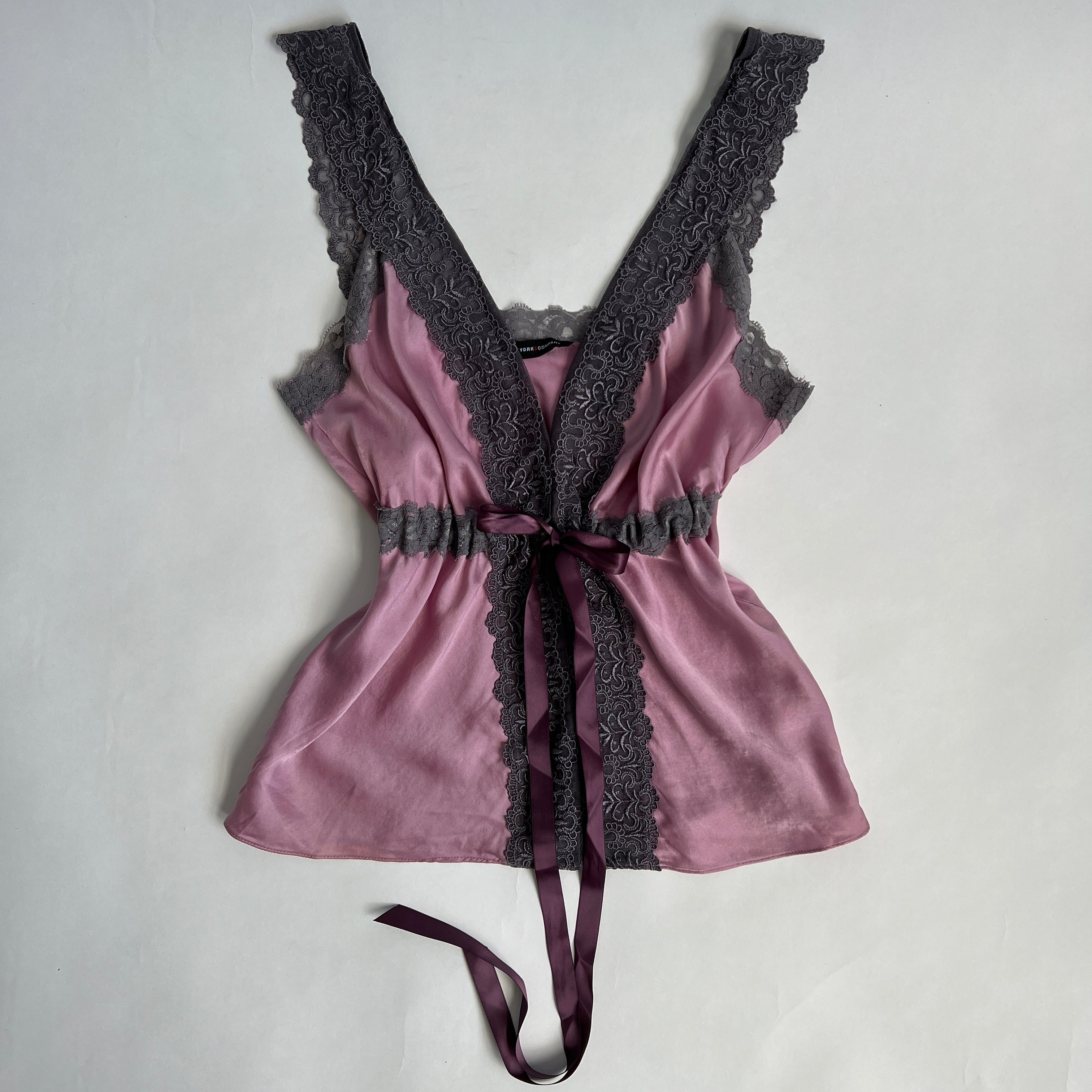 Dusty pink silk tank M