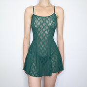 Evergreen Lace Slip Dress (Medium)