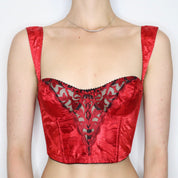 Red Satin Bustier (34B)