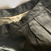 Black leather high waisted pants