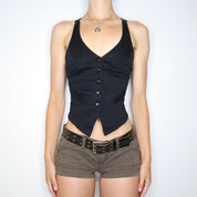 Black Waistcoat Vest (XS-S) 