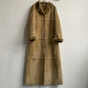 Genuine suede long coat